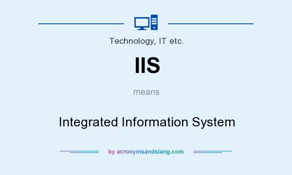 What does IIS mean? It stands for Integrated Information System