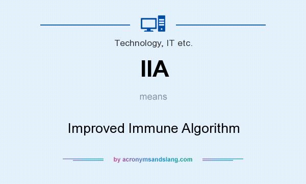 What does IIA mean? It stands for Improved Immune Algorithm