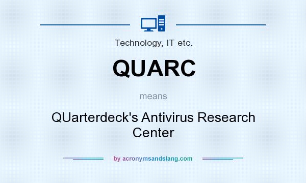 What does QUARC mean? It stands for QUarterdeck`s Antivirus Research Center