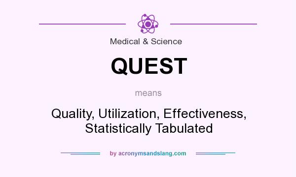 What does QUEST mean? It stands for Quality, Utilization, Effectiveness, Statistically Tabulated