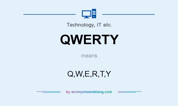 What does QWERTY mean? It stands for Q,W,E,R,T,Y