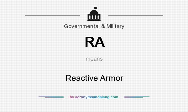 What does RA mean? It stands for Reactive Armor