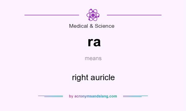 What does ra mean? It stands for right auricle