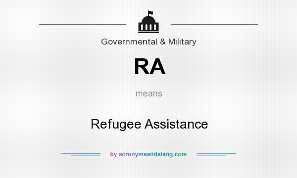 What does RA mean? It stands for Refugee Assistance