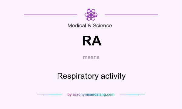 What does RA mean? It stands for Respiratory activity