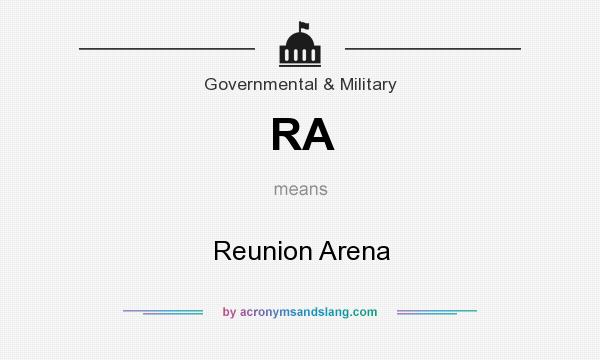 What does RA mean? It stands for Reunion Arena