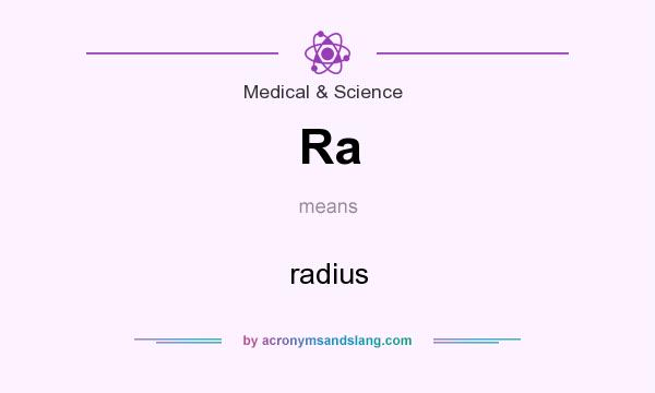What does Ra mean? It stands for radius