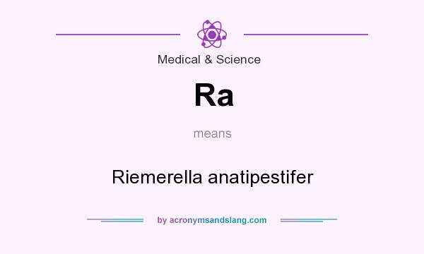 What does Ra mean? It stands for Riemerella anatipestifer