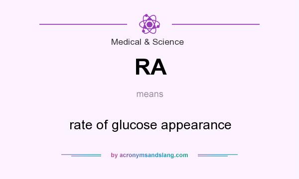 What does RA mean? It stands for rate of glucose appearance