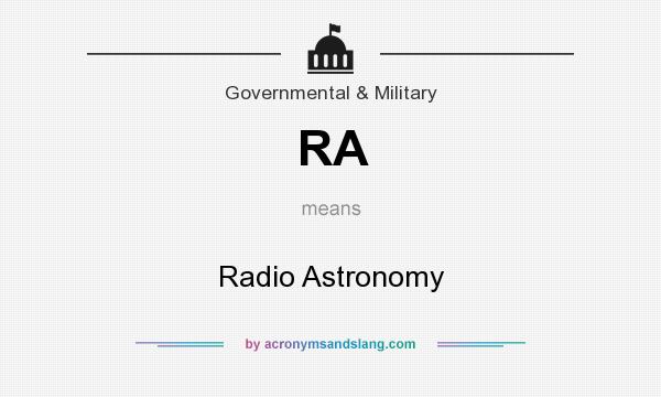 What does RA mean? It stands for Radio Astronomy