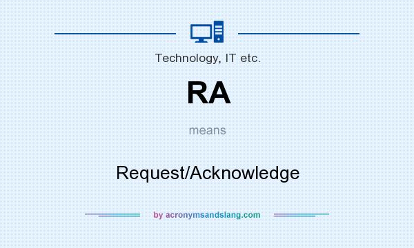 What does RA mean? It stands for Request/Acknowledge