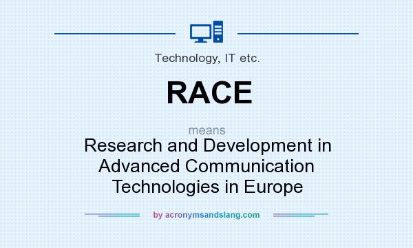 What does RACE mean? It stands for Research and Development in Advanced Communication Technologies in Europe