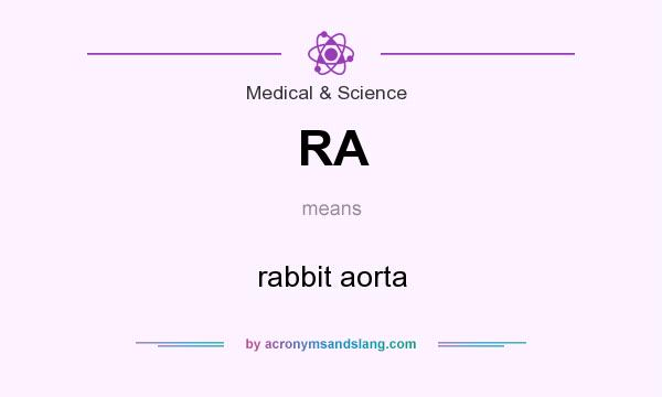 What does RA mean? It stands for rabbit aorta