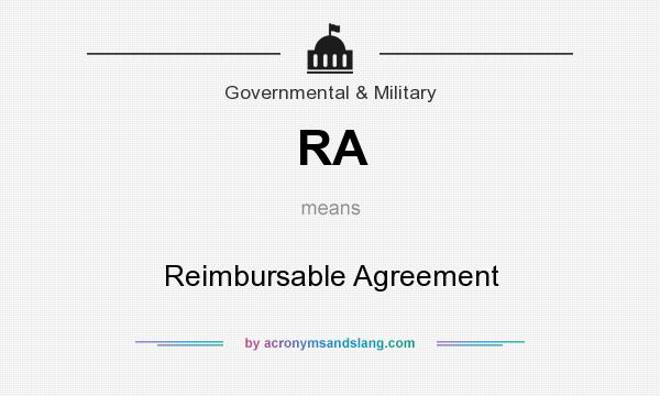 What does RA mean? It stands for Reimbursable Agreement