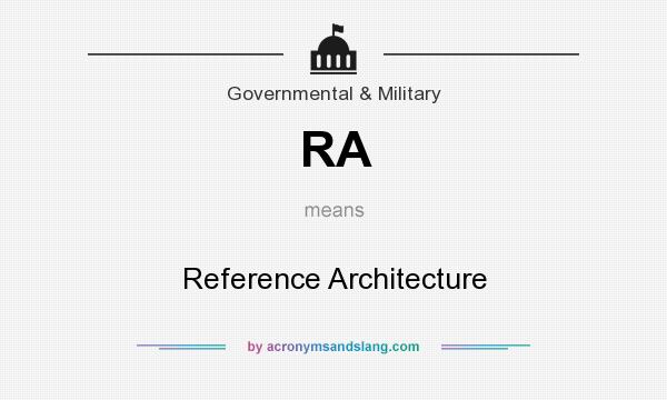 What does RA mean? It stands for Reference Architecture