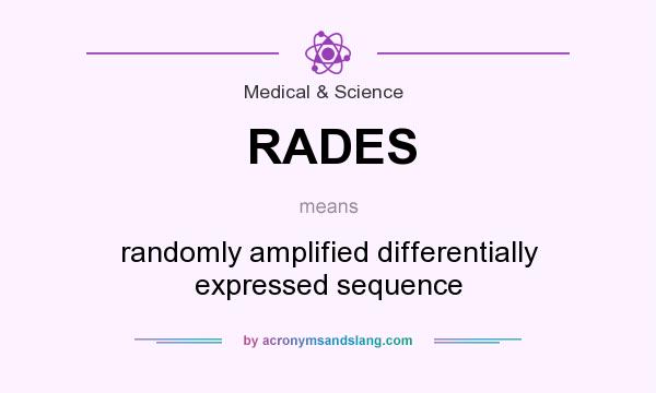 What does RADES mean? It stands for randomly amplified differentially expressed sequence