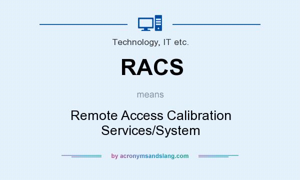 What does RACS mean? It stands for Remote Access Calibration Services/System