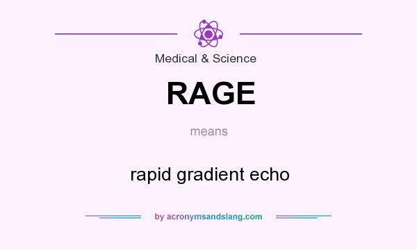 What does RAGE mean? It stands for rapid gradient echo
