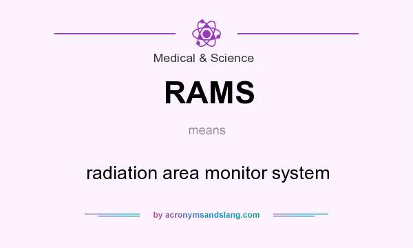 What does RAMS mean? It stands for radiation area monitor system