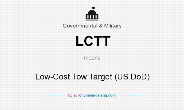 What does LCTT mean? It stands for Low-Cost Tow Target (US DoD)