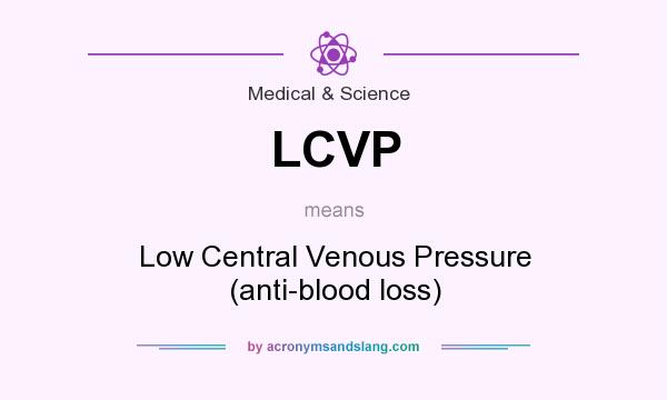 What does LCVP mean? It stands for Low Central Venous Pressure (anti-blood loss)