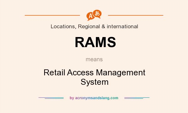 What does RAMS mean? It stands for Retail Access Management System