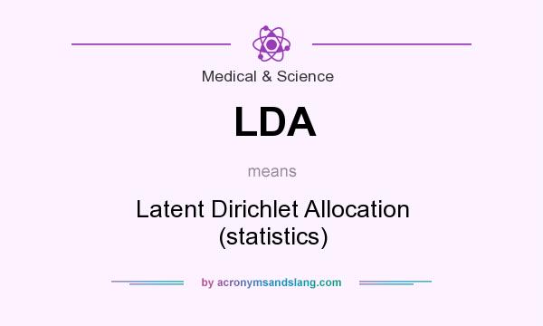 What does LDA mean? It stands for Latent Dirichlet Allocation (statistics)