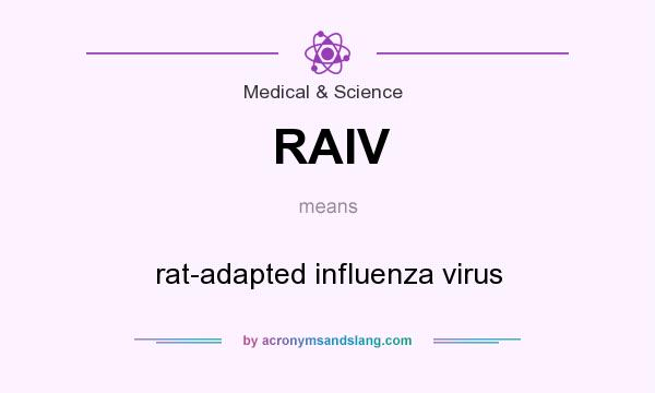 What does RAIV mean? It stands for rat-adapted influenza virus
