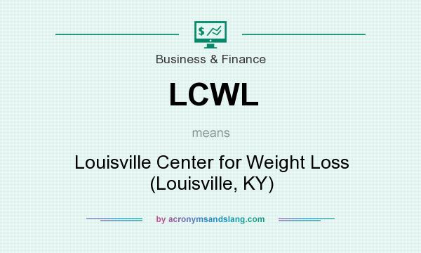 What does LCWL mean? It stands for Louisville Center for Weight Loss (Louisville, KY)