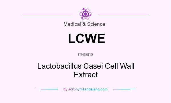 What does LCWE mean? It stands for Lactobacillus Casei Cell Wall Extract