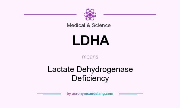 What does LDHA mean? It stands for Lactate Dehydrogenase Deficiency
