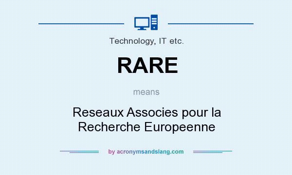 What does RARE mean? It stands for Reseaux Associes pour la Recherche Europeenne