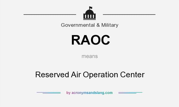 What does RAOC mean? It stands for Reserved Air Operation Center