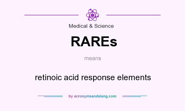 What does RAREs mean? It stands for retinoic acid response elements