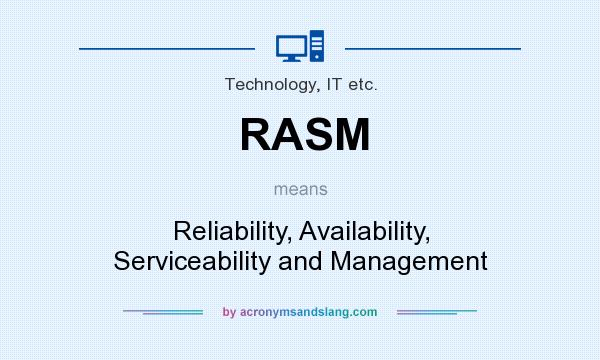 What does RASM mean? It stands for Reliability, Availability, Serviceability and Management