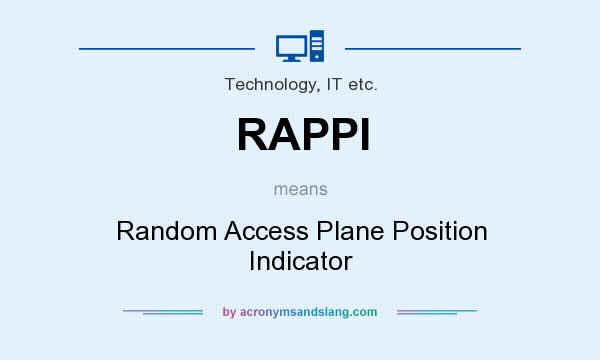 What does RAPPI mean? It stands for Random Access Plane Position Indicator