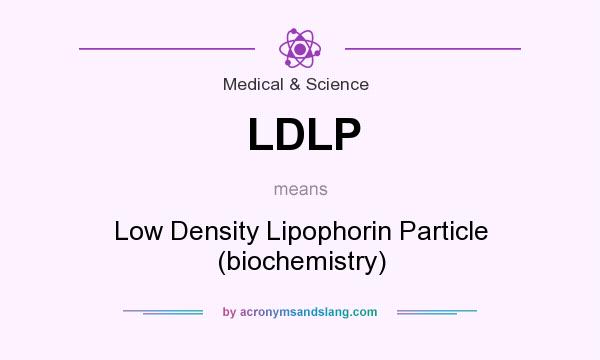 What does LDLP mean? It stands for Low Density Lipophorin Particle (biochemistry)