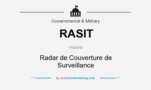 What does RASIT mean? It stands for Radar de Couverture de Surveillance