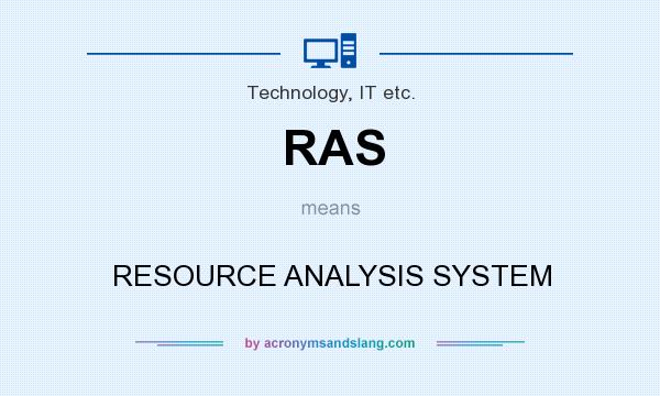 What does RAS mean? It stands for RESOURCE ANALYSIS SYSTEM