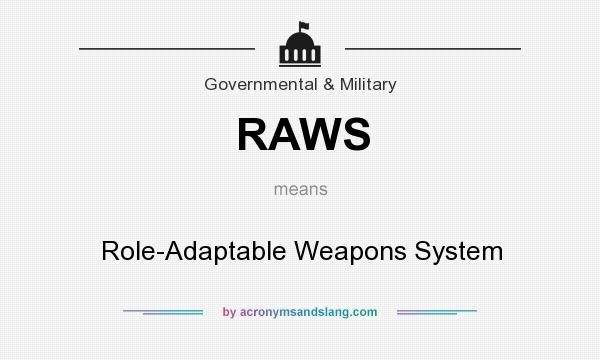What does RAWS mean? It stands for Role-Adaptable Weapons System