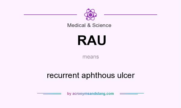 What does RAU mean? It stands for recurrent aphthous ulcer