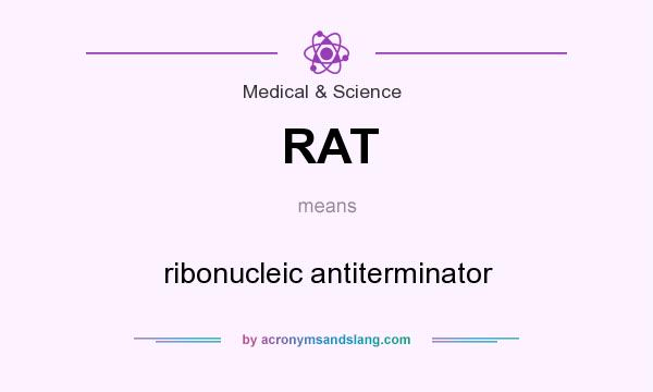 What does RAT mean? It stands for ribonucleic antiterminator