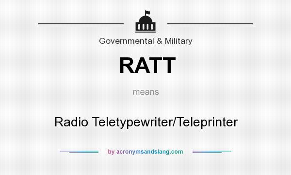 What does RATT mean? It stands for Radio Teletypewriter/Teleprinter