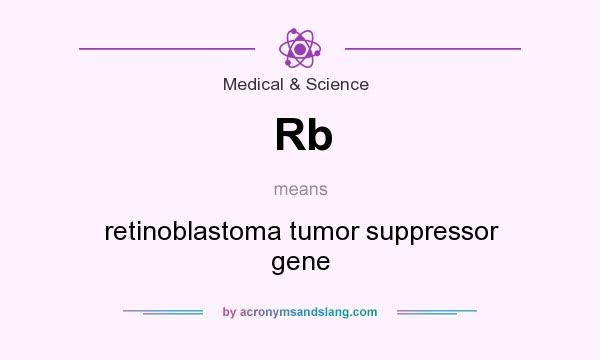 What does Rb mean? It stands for retinoblastoma tumor suppressor gene