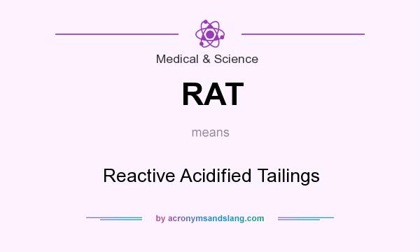 What does RAT mean? It stands for Reactive Acidified Tailings