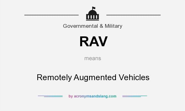 What does RAV mean? It stands for Remotely Augmented Vehicles