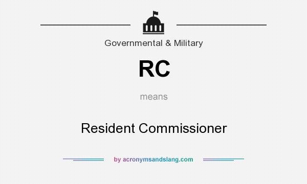 What does RC mean? It stands for Resident Commissioner