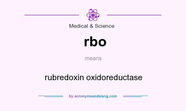 What does rbo mean? It stands for rubredoxin oxidoreductase