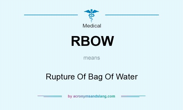 What does RBOW mean? It stands for Rupture Of Bag Of Water