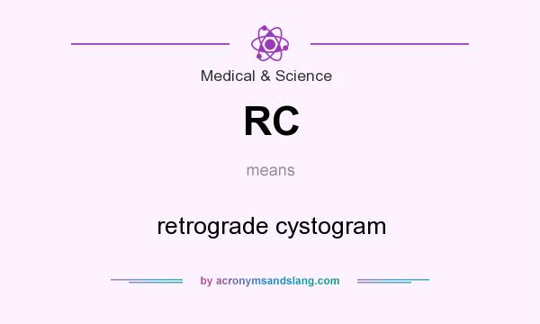What does RC mean? It stands for retrograde cystogram